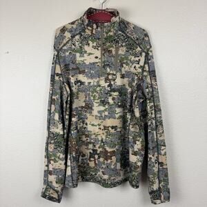 Men’s Forloh Deep Space Half Zip Base Layer L/S Hunting Top Deep Cover Camo XL